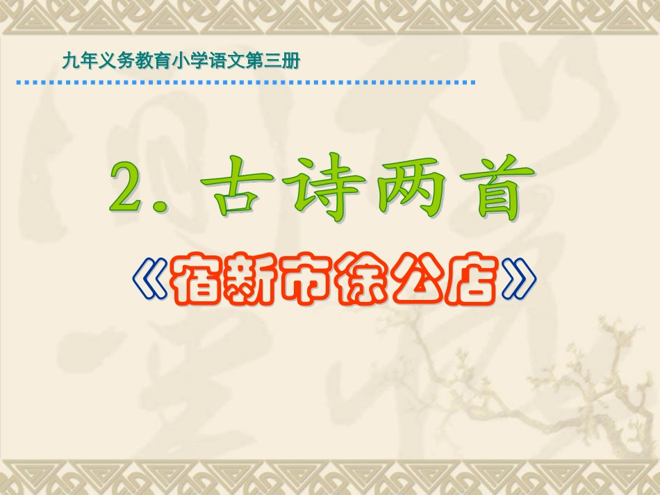 古诗《宿新市徐公店》PPT课件_第1页