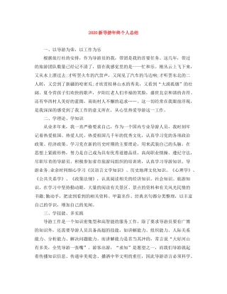 新导游年终个人总结
