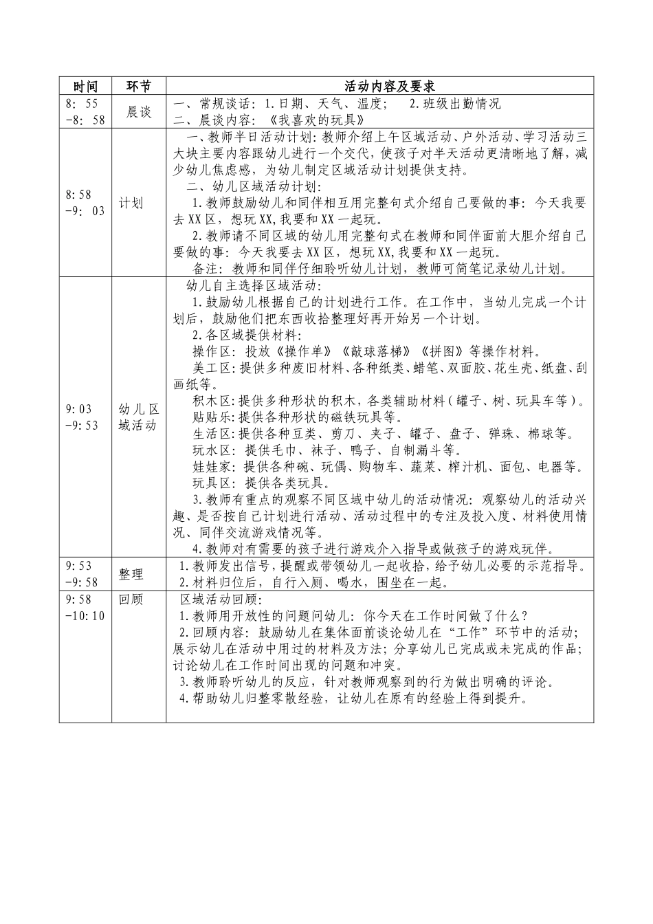 小二班家长开放日半日活动方案_第2页