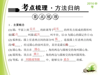 2016中考数学精品课件：圆的基本性质
