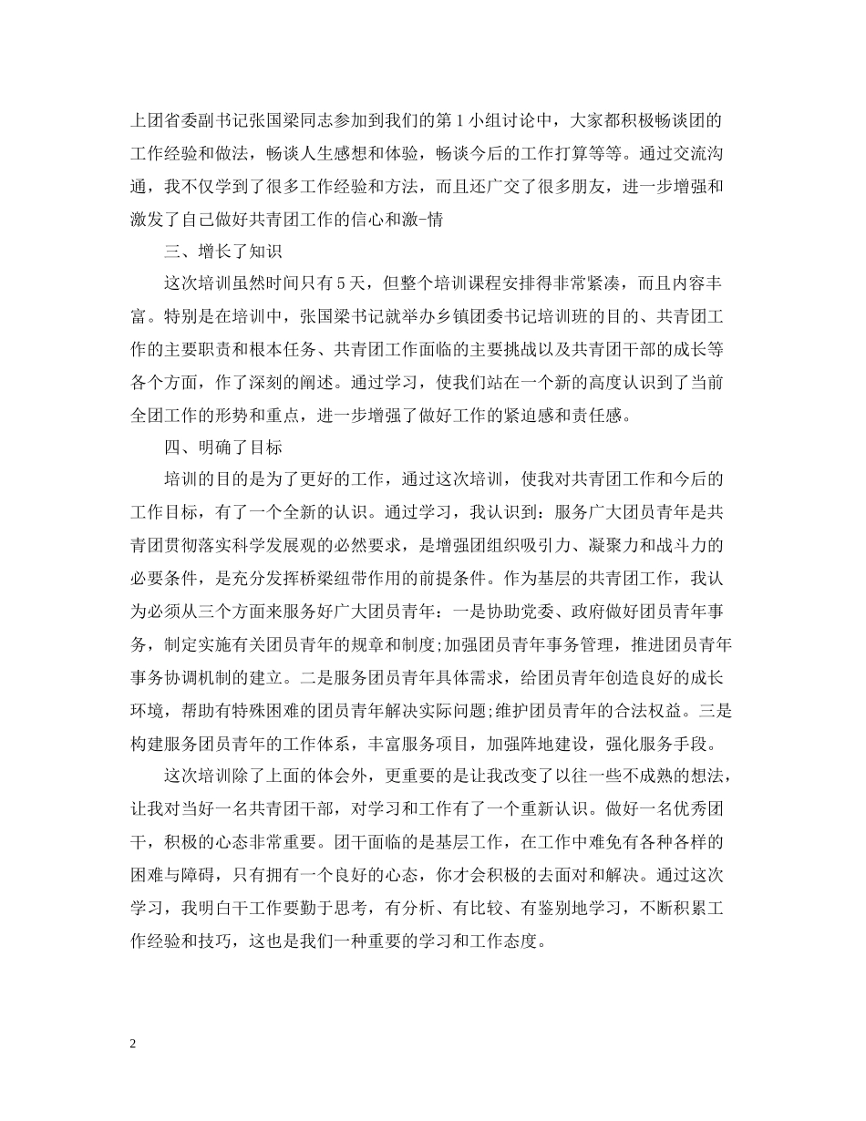 乡镇团委书记个人总结_第2页