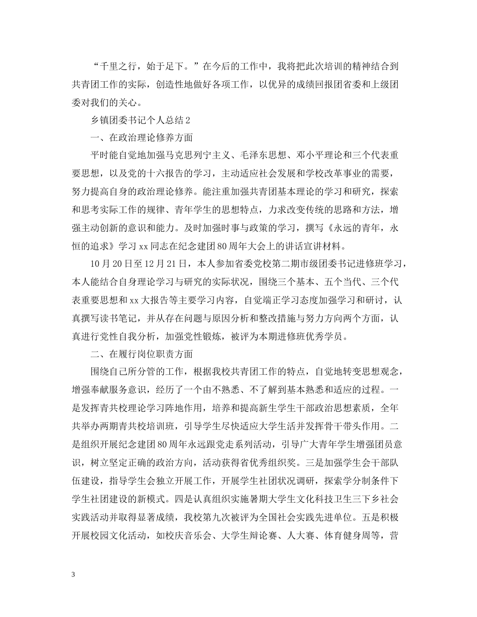 乡镇团委书记个人总结_第3页
