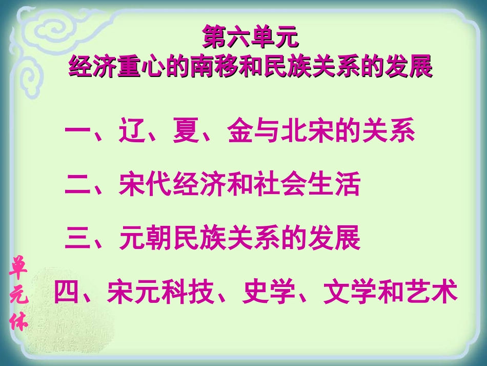 第六单元经济重心的南移和民族关系的发展(复习课件)_第3页