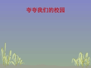 夸夸我们的学校11