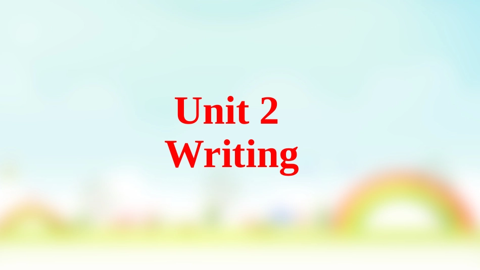 八上2单元英语写作_第1页