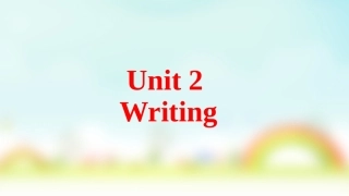 八上2单元英语写作