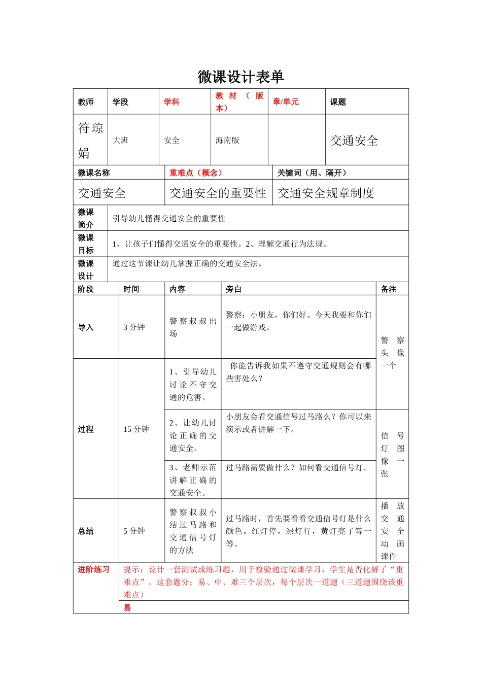 微课设计模板_第1页