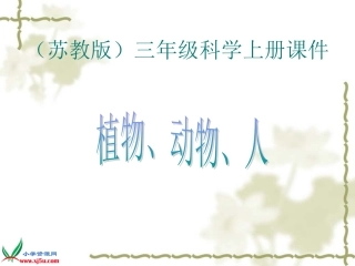 苏教版小学科学三年级上册《植物动物人》课件