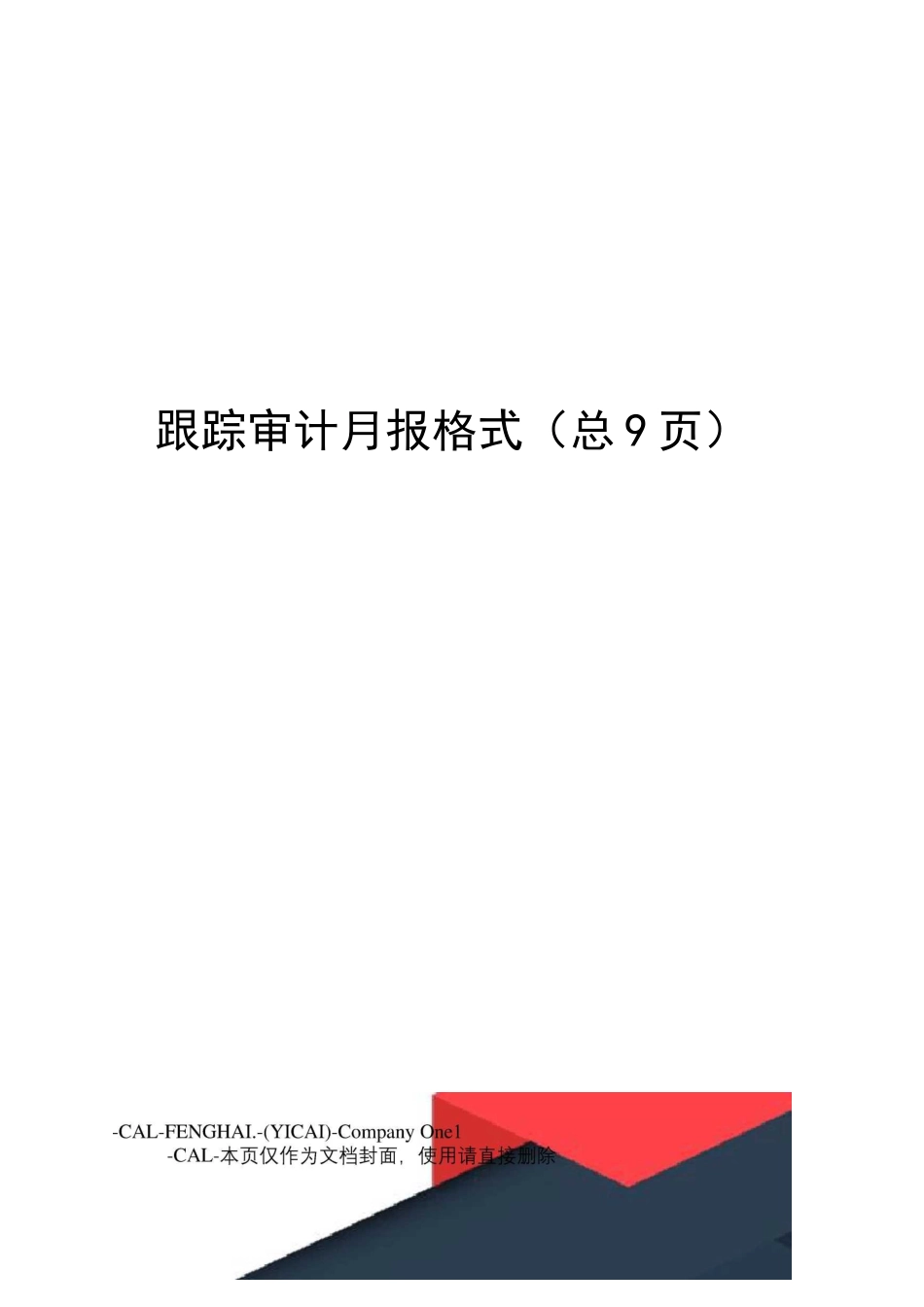 跟踪审计月报格式_第1页