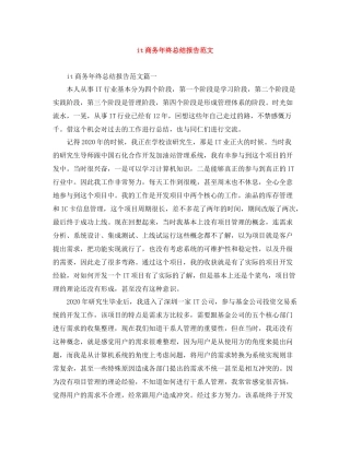 it商务年终总结报告范文