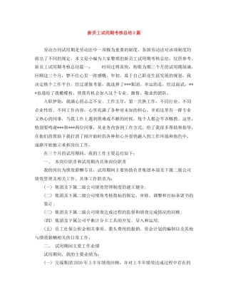 新员工试用期考核总结3篇