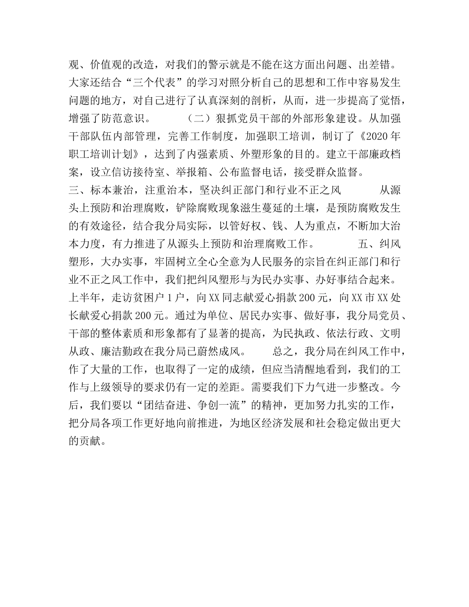 2020年纠风工作总结 _第2页