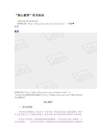 “核心素养”有关知识