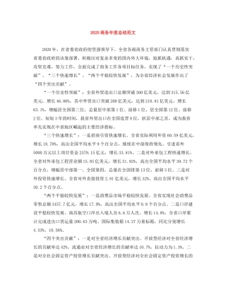 商务年度总结范文