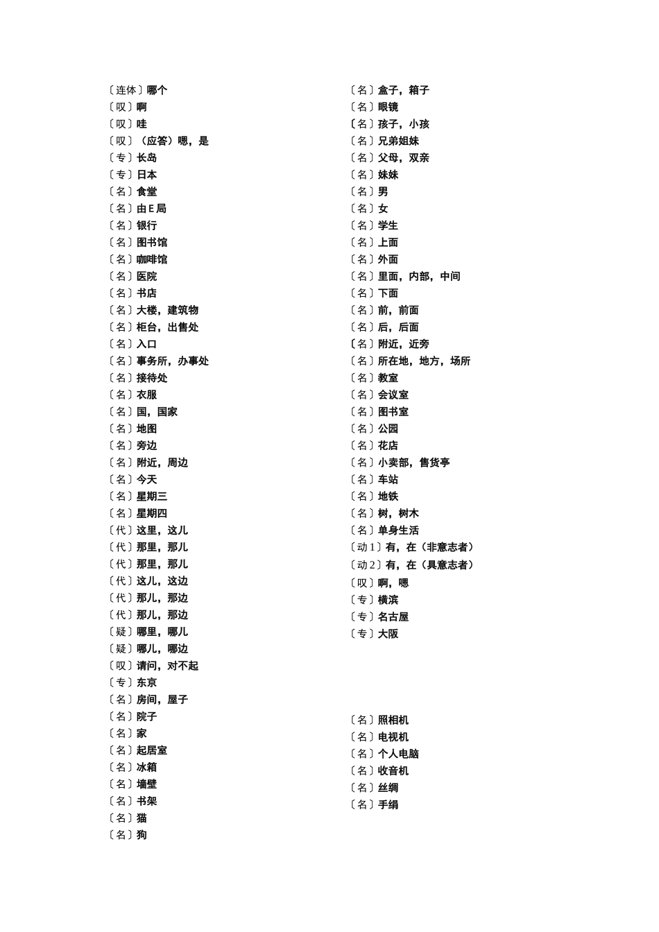 新标日初上单词默写_第2页