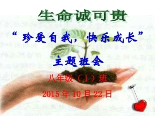 “珍爱自我_快乐成长”主题班会（共38张PPT）