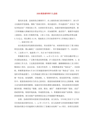 商务部年终个人总结