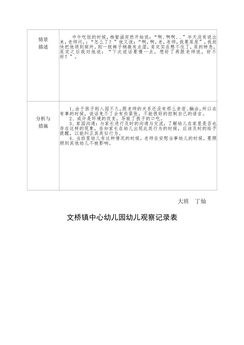 大班观察记录丁灿_第2页