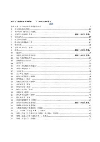 轨道交通工程旁站监理记录表汇总