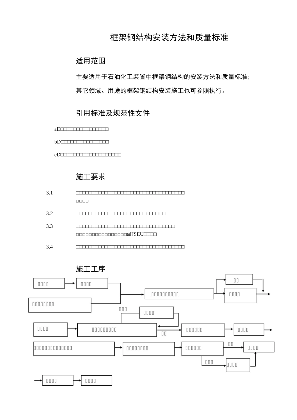 框架钢结构安装施工方法及质量标准(四)_第1页