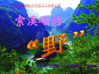 ,《索溪峪的野》课件