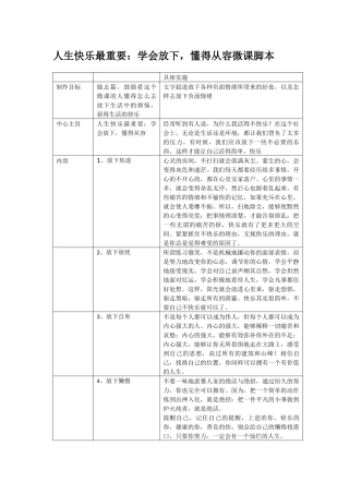 人生快乐最重要新