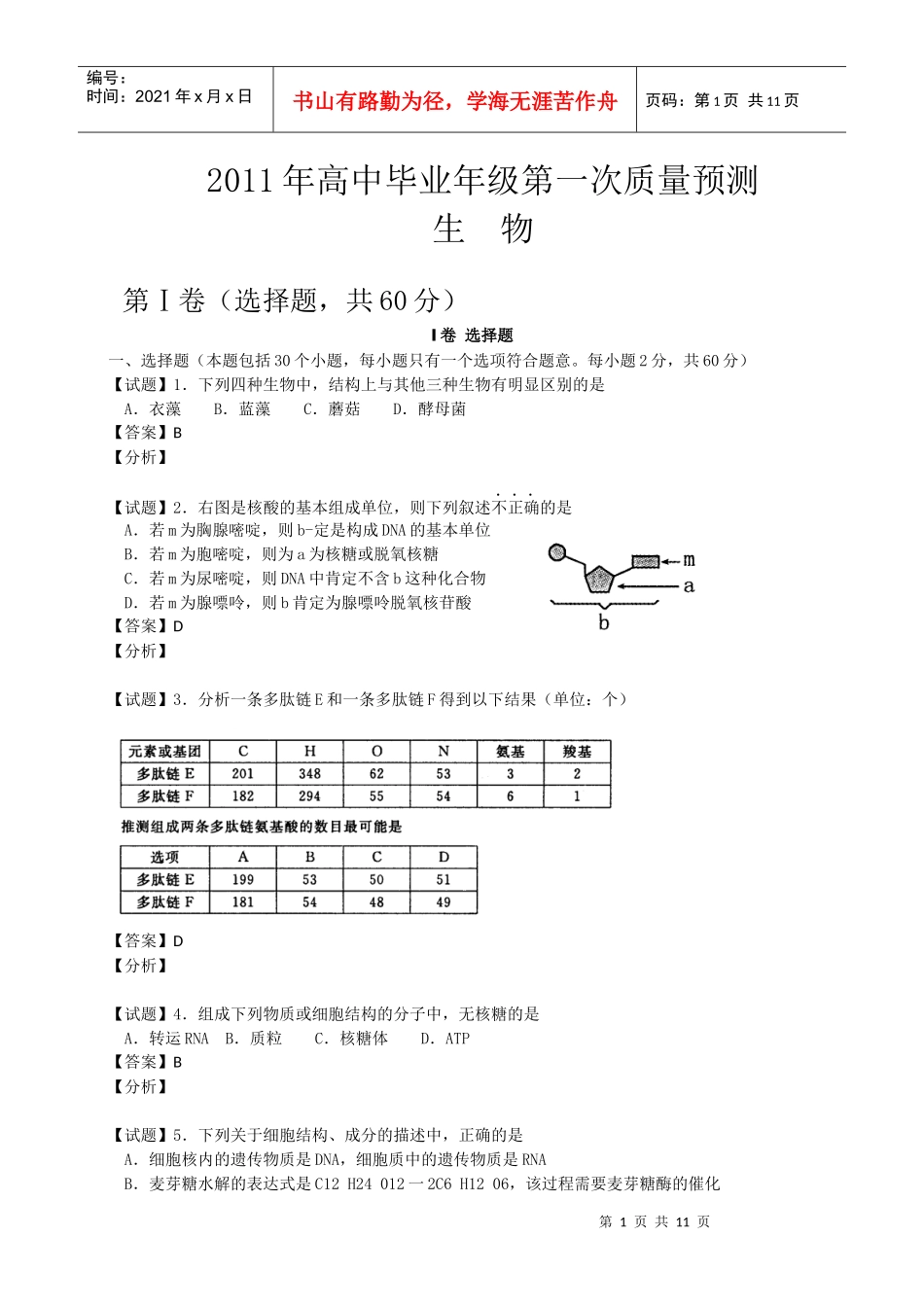 模拟题(14)河南省郑州市XXXX届高中毕业年级第一次质量预测_第1页