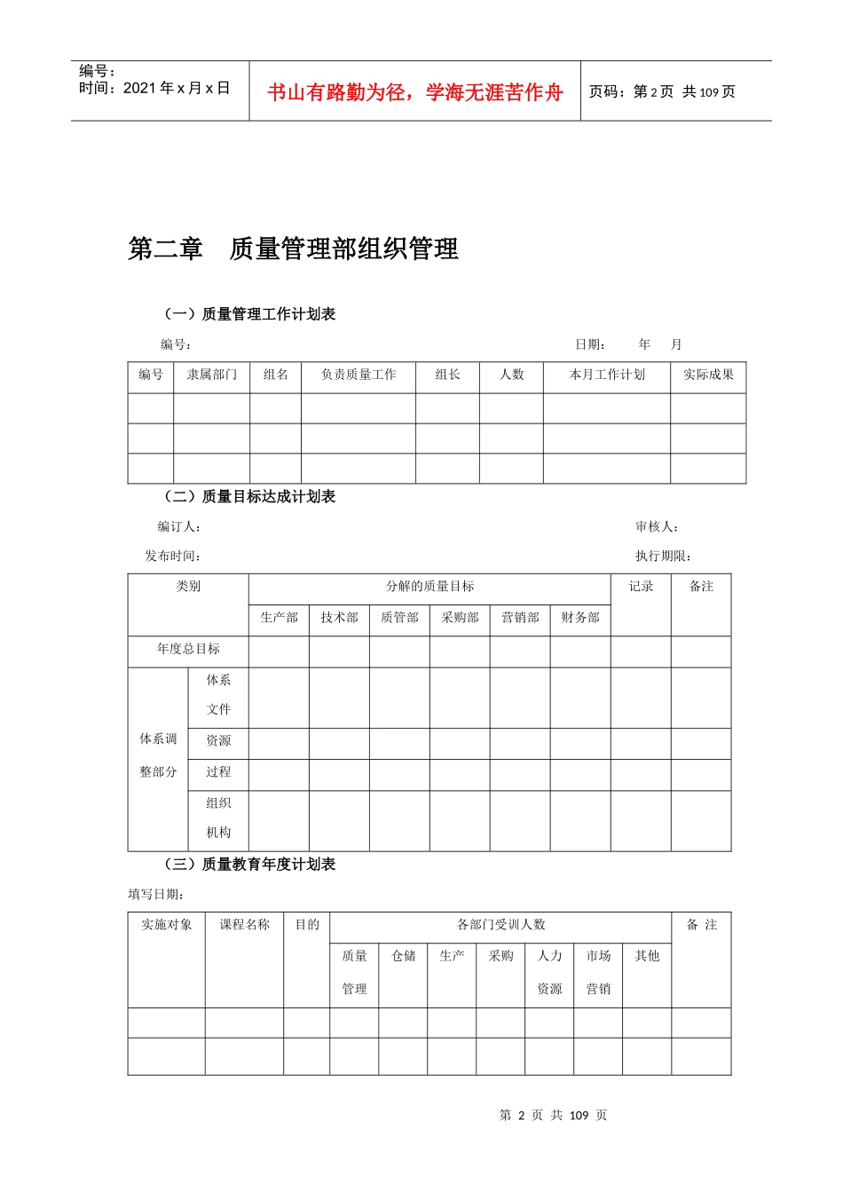 质量管理表格_第2页