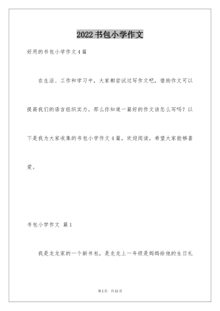 2024书包小学作文_13