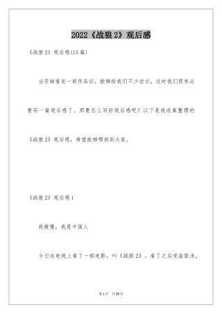 2024《战狼2》观后感_9