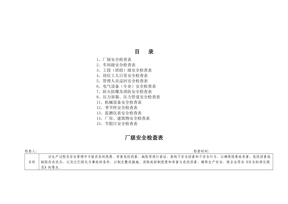 炼铁厂安全检查表(综合、车间、专业、班组等)_第2页