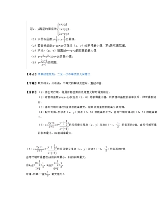 线性规划可行域专题