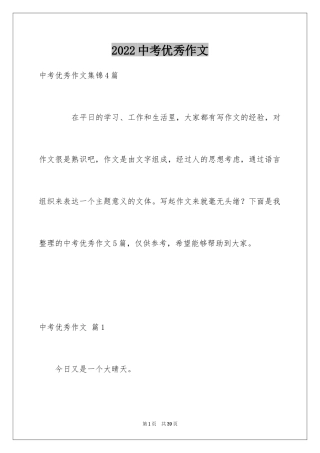 2024中考优秀作文_85