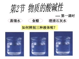 第2节物质的酸碱性第一课时