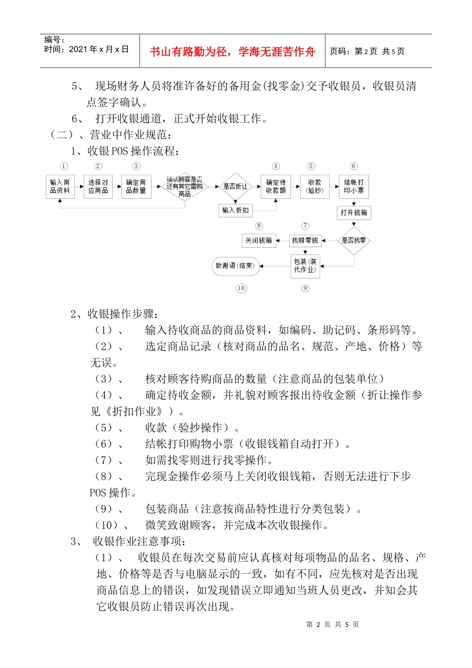 收银作业管理规范已发布(1)_第2页