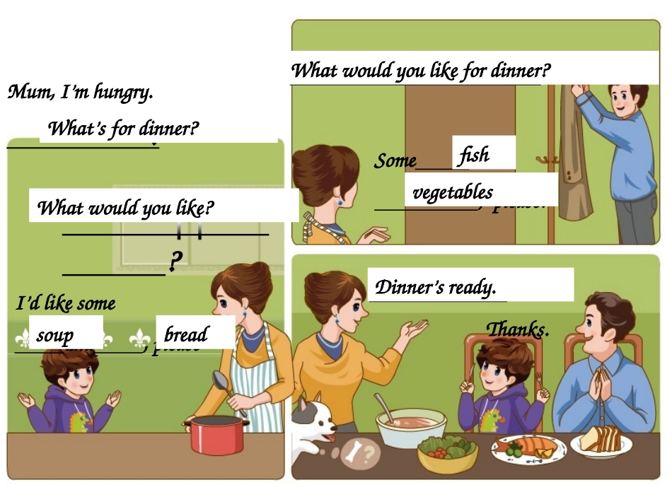 四年级上册unit5~6复习课件_第3页