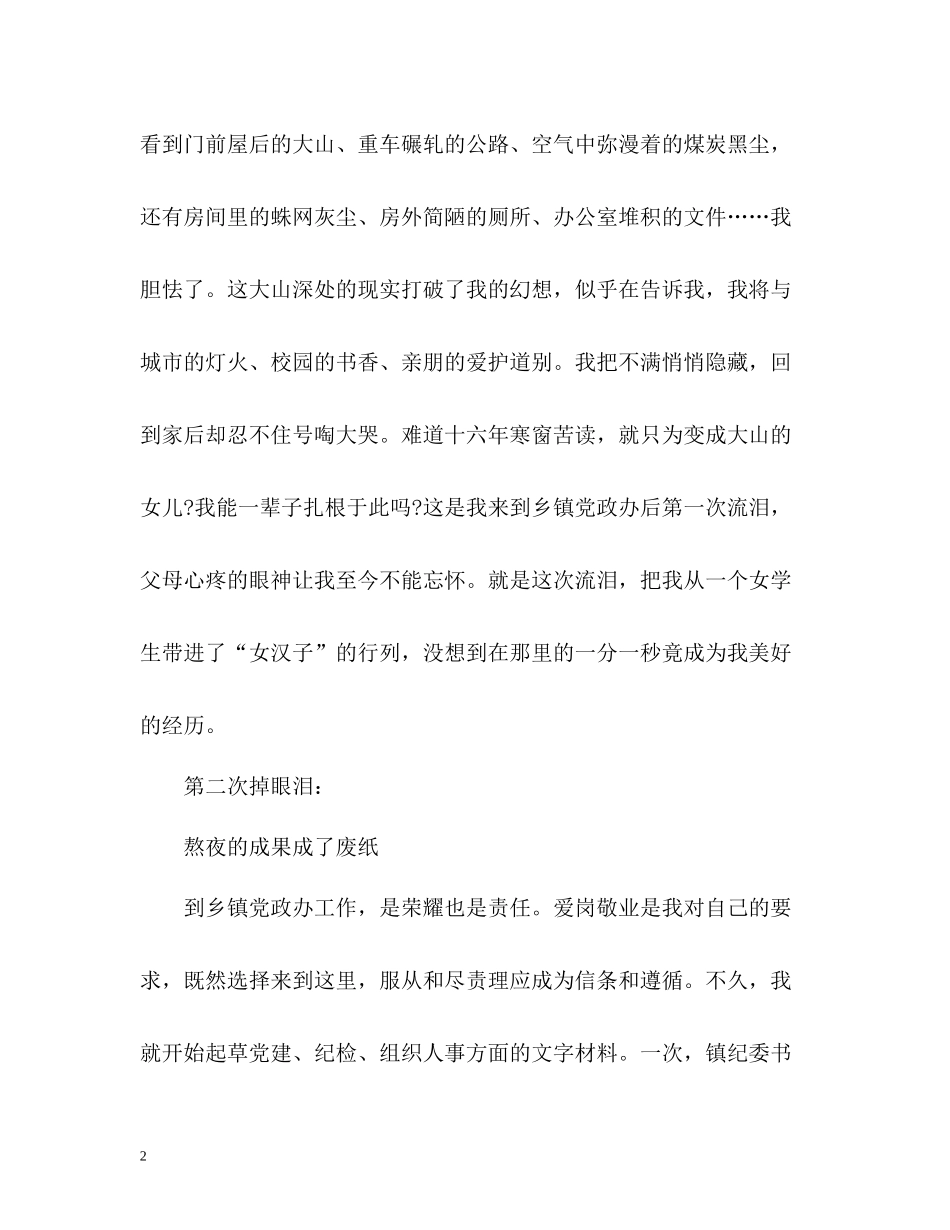 乡镇干部工作总结22_第2页