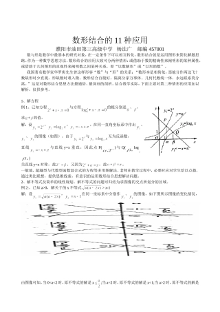 数形结合的11种应用（杨法广）