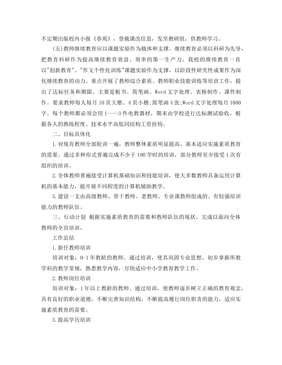 2020年校本培训工作总结范文 _第2页