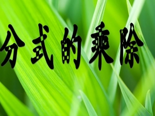 八年级数学分式的乘除法1