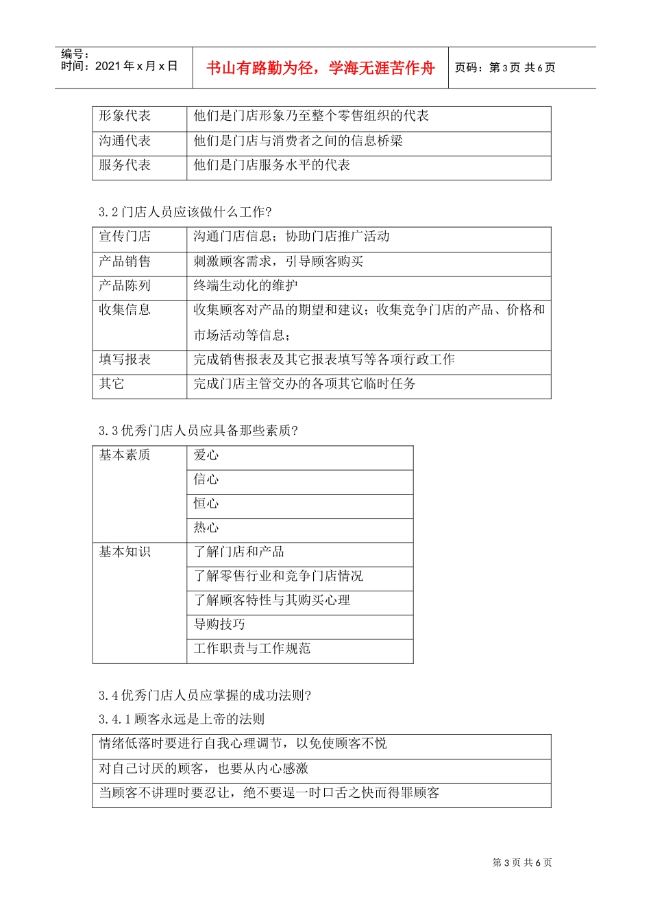 零售业门店人员培训实务手册_第3页
