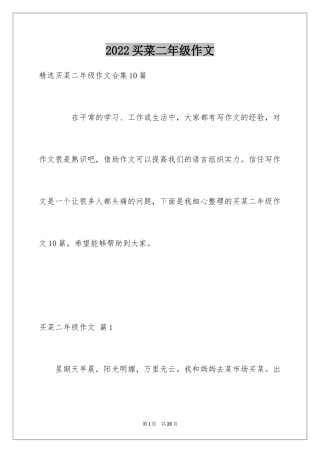 2024买菜二年级作文_15