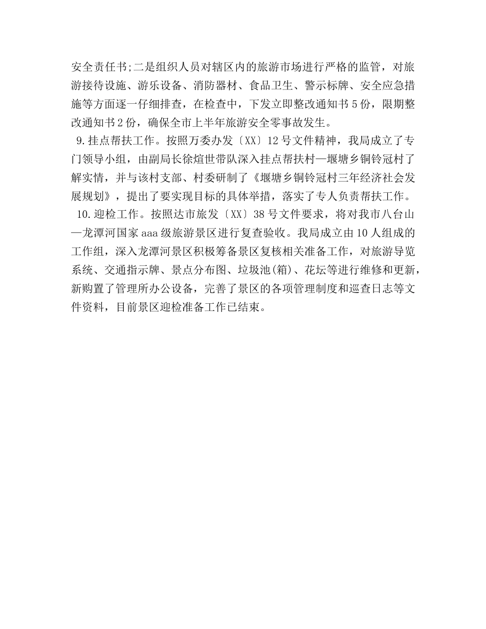 2020年旅游局上半年工作总结 _第3页
