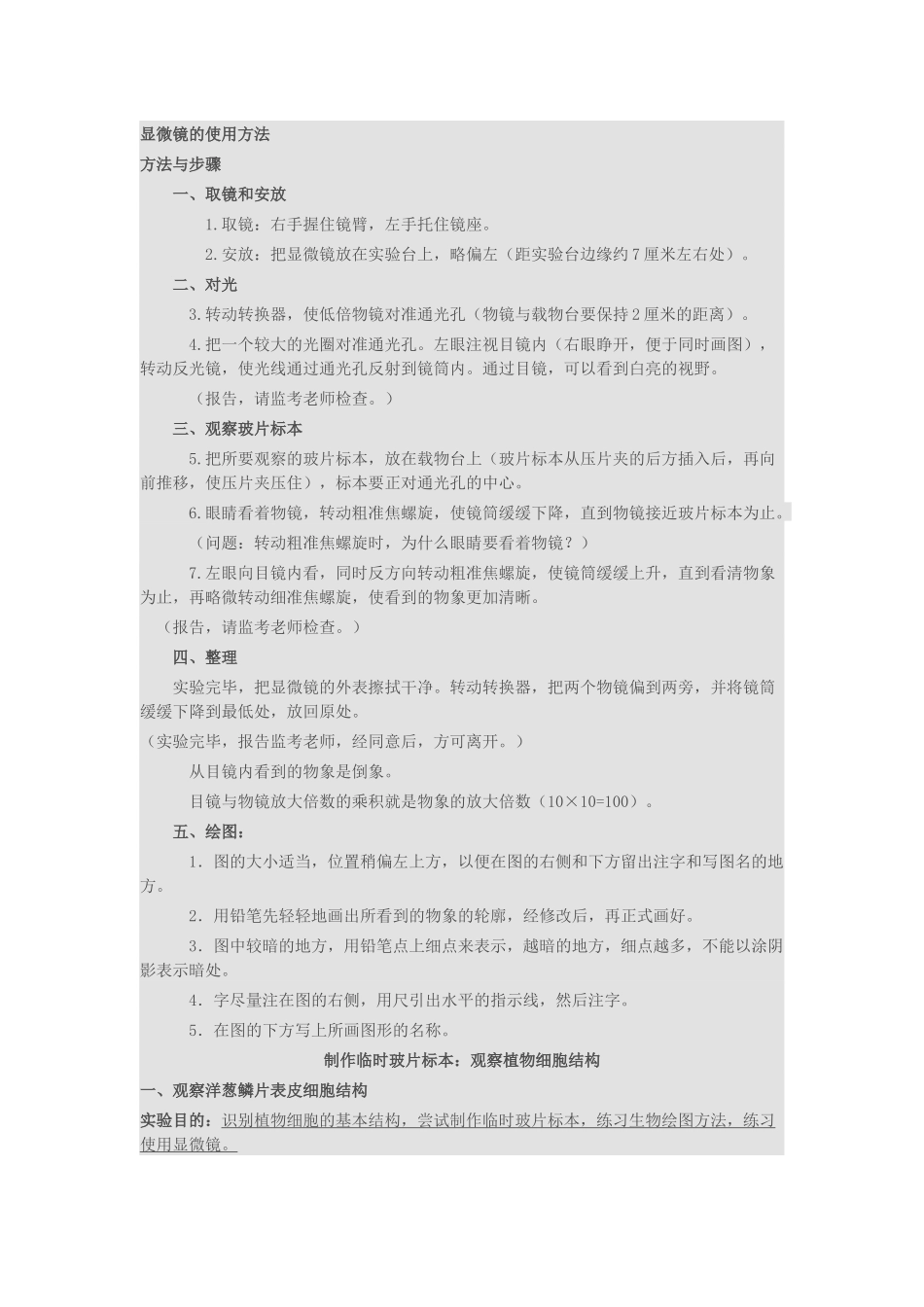 洋葱表皮细胞实验_第1页