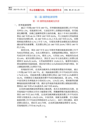 国际能源情势