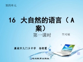 大自然的语言A第一课时