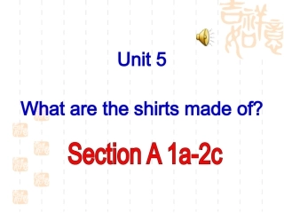 九年级Unit5SectionA(1a-2c)