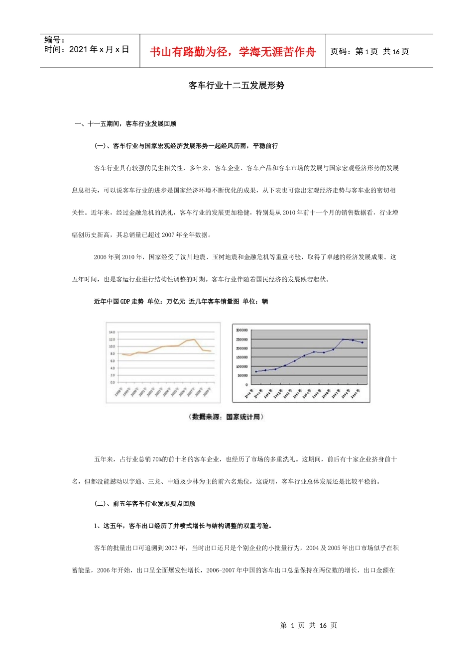 客车行业十二五发展形势_第1页