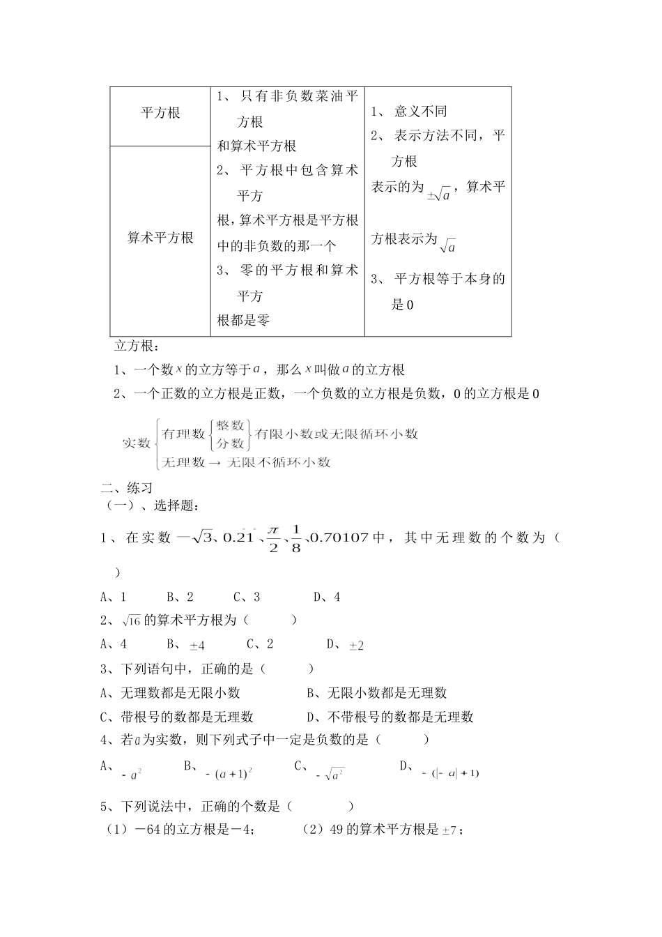 实数复习课（交）_第2页