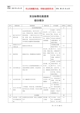 安全生产标准化检查表-副本